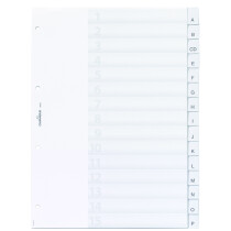 DURABLE Kunststoff-Register, A4, 20-teilig, transparent