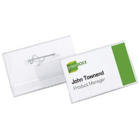 DURABLE Namensschild, mit Wellennadel, 90 x 54 mm