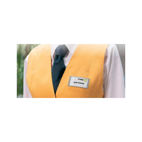 DURABLE Namensschild CLASSIC, mit Magnet, 74 x 34 mm, silber