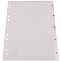 proOFFICE Kunststoff-Register, Zahlen, A4, 31-teilig