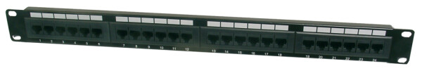 DIGITUS 19" Patch Panel Kat.5e, Klasse D, 16 x RJ45, 1 HE