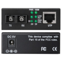 DIGITUS Fast Ethernet Medienkonverter, RJ45 SC, Singlemode