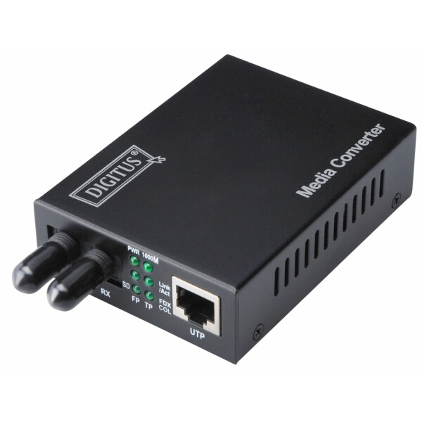 DIGITUS Gigabit Medienkonverter, RJ45 ST, Multimode