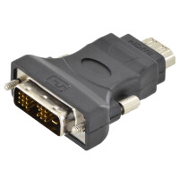 DIGITUS Adapter, HDMI Typ A-Kupplung-DVI-D 18+1 Pol Stecker