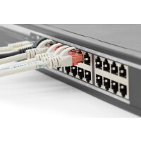 DIGITUS 19" Gigabit Ethernet Switch, 24 Port, Farbe: schwarz