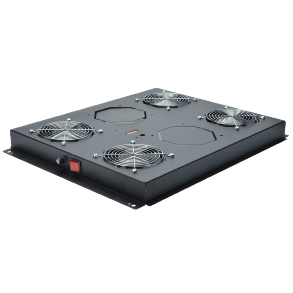 DIGITUS Dachl&uuml;ftereinheit, 6 L&uuml;ftern, schwarz (RAL9005)