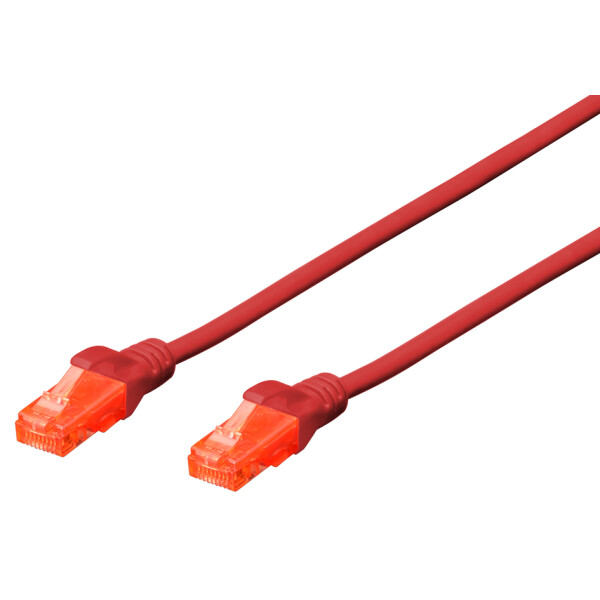 DIGITUS Patchkabel, Kat. 6, U UTP, 0,25 m, rot
