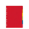 herlitz Karton-Register, blanko, DIN A4, farbig, 6-teilig