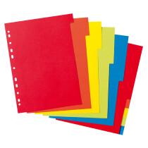 herlitz Karton-Register, blanko, DIN A4, farbig, 10-teilig
