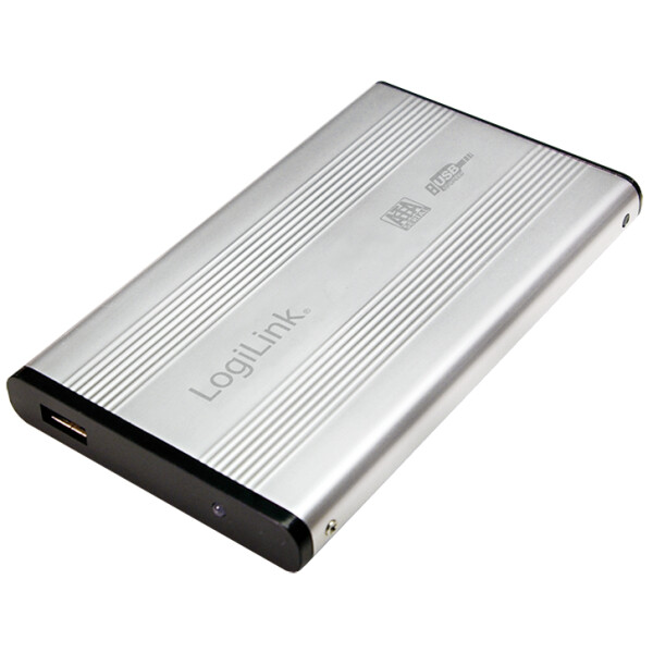 LogiLink 2,5" SATA Festplatten-Gehäuse, USB 2.0, silber
