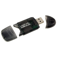 LogiLink USB 2.0 Mini Card Reader für SD MMC, anthrazit