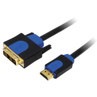 LogiLink HDMI Kabel High Speed, HDMI - DVI-D, 3 m