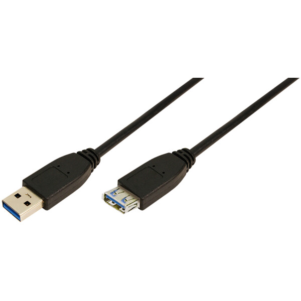 LogiLink USB 3.0 Verlängerungskabel, schwarz, 1,0 m