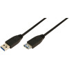 LogiLink USB 3.0 Verlängerungskabel, schwarz, 2,0 m