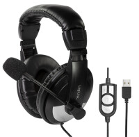 LogiLink USB-Headset, mit Mikrofon, schwarz