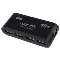LogiLink USB 3.0 Hub Super Speed mit Netzteil, 4 Port