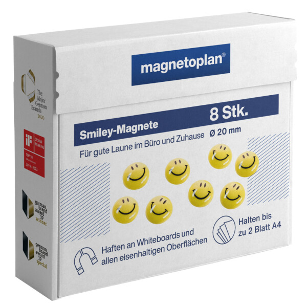 magnetoplan Haftmagnet "Smiley", Durchmesser: 40 mm