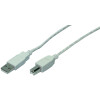 LogiLink USB 2.0 Kabel, USB-A - USB-B Stecker, 3,0 m, grau