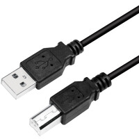 LogiLink USB 2.0 Kabel, USB-A - USB-B Stecker, 5,0 m, grau