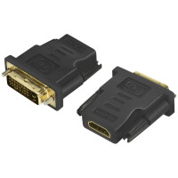 LogiLink HDMI Kupplung - DVI-D 24+1 Stecker Adapter, schwarz