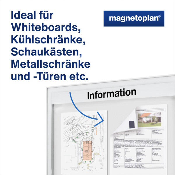magnetoplan Magnetband im Spender, selbstklebend, schwarz