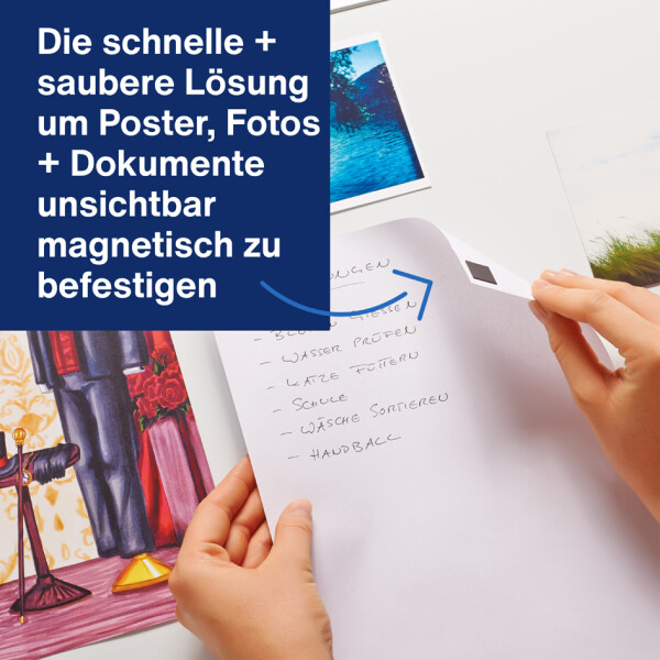 magnetoplan Takkis 30 x 20 mm, selbstklebend, schwarz