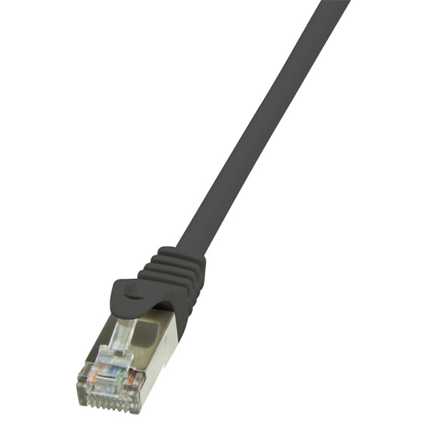 LogiLink Patchkabel, Kat. 5e, F UTP, 0,5 m, schwarz