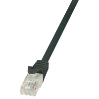 LogiLink Patchkabel, Kat. 5e, U UTP, 0,5 m, schwarz