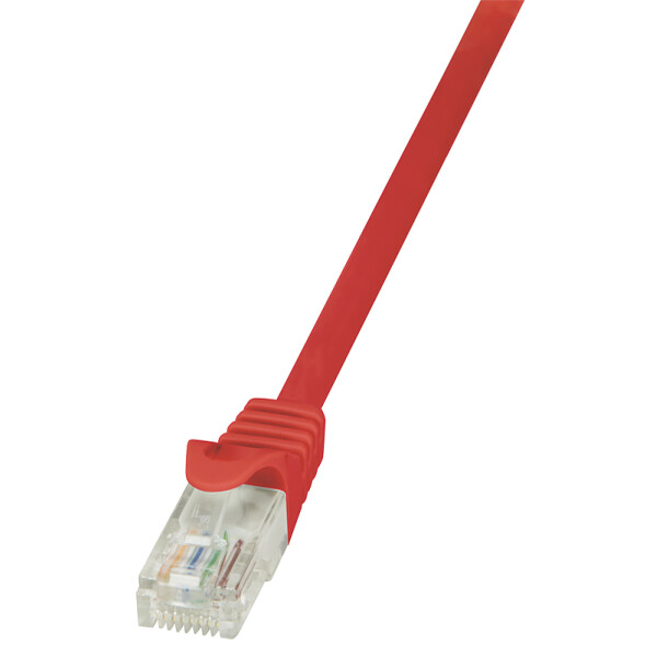 LogiLink Patchkabel EconLine, Kat. 6, U UTP, 0,25 m, rot