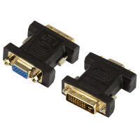 LogiLink Adapter, DVI 24+5 Pol Stecker - 15 Pol VGA Kupplung