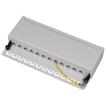 LogiLink Desktop Patch Panel Kat. 6A, 12-Ports, lichtgrau