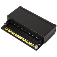 LogiLink Desktop Patch Panel Kat. 6A, 12-Ports, lichtgrau