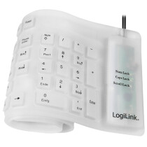 LogiLink Flexible Silikon-Tastatur, kabelgebunden,...