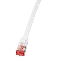 LogiLink U FTP Flach-Patchkabel, Kat. 6A, 7,5 m, schwarz