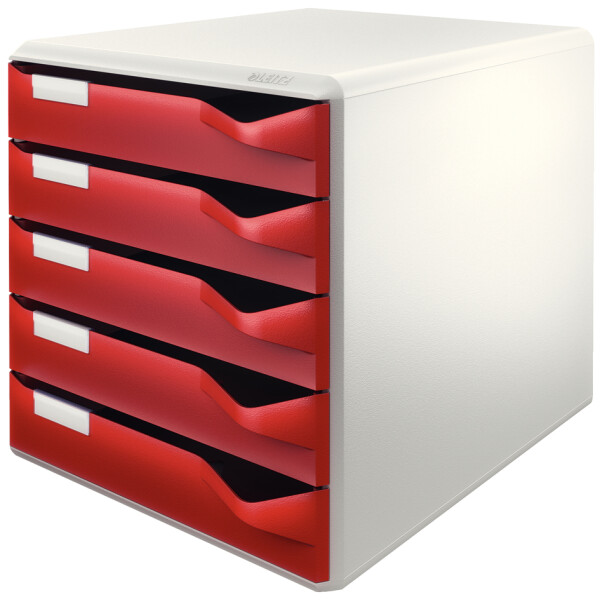LEITZ Schubladenbox Post-Set, 5 Schübe, schwarz