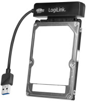 LogiLink USB 3.0 - SATA Adapter mit Schutzhülle, schwarz