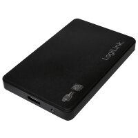 LogiLink 2,5" SATA Festplatten-Gehäuse, USB 3.0, schwarz