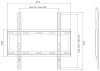 LogiLink TV-Wandhalterung, flach, für 81,28 - 139,7 cm