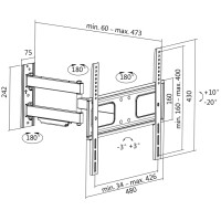 LogiLink TV-Wandhalterung Full Motion, für 81,28 -...