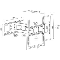 LogiLink TV-Wandhalterung Full Motion, für 81,28 -...