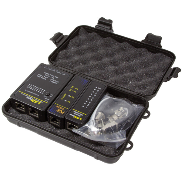 LogiLink Netzwerk Kabeltester mit PoE Finder, schwarz