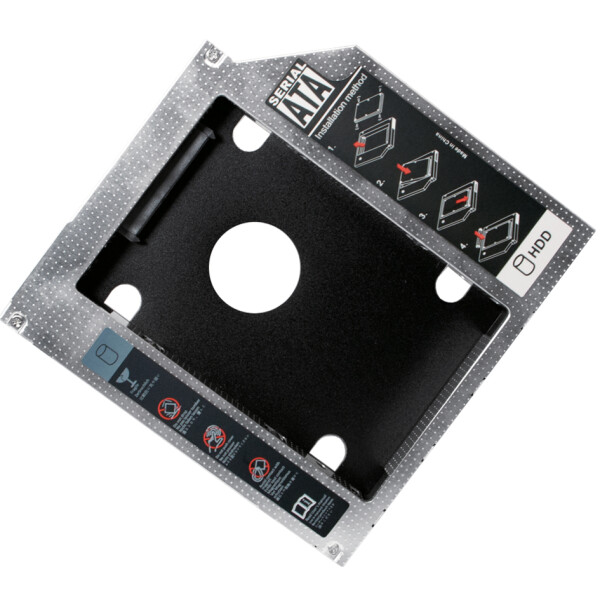 LogiLink 2,5" SATA Festplatten Caddy, (H)9,5 mm, schwarz