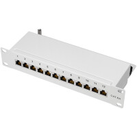 LogiLink 10" Patch Panel Kat. 6A, 12-Ports, schwarz,...