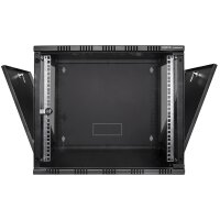 LogiLink 19" Wandverteiler, unmontiert, 9 HE, schwarz