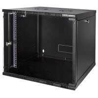 LogiLink 19" Wandverteiler, unmontiert, 9 HE, schwarz