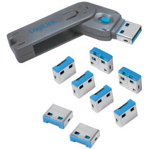LogiLink USB Sicherheitsschloss, 1 Schlüssel 8...