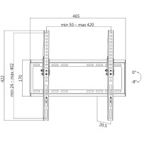 LogiLink TV-Wandhalterung, neigbar, für 81,28 - 139,7 cm
