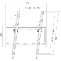 LogiLink TV-Wandhalterung, neigbar, für 81,28 - 139,7 cm