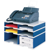 styro Kombieinheit styrodoc duo, 4+2 Fächer, blau grau