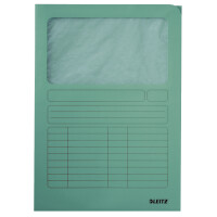 LEITZ Sichtmappe, DIN A4, Karton, mit Sichtfenster, hellblau